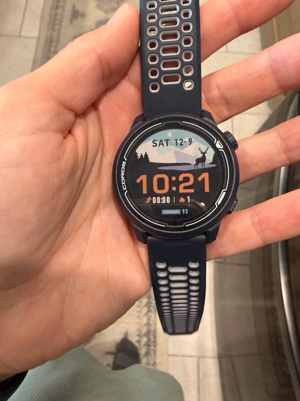 Coros Navy GPS Smartwatch with Silicone Sport Band